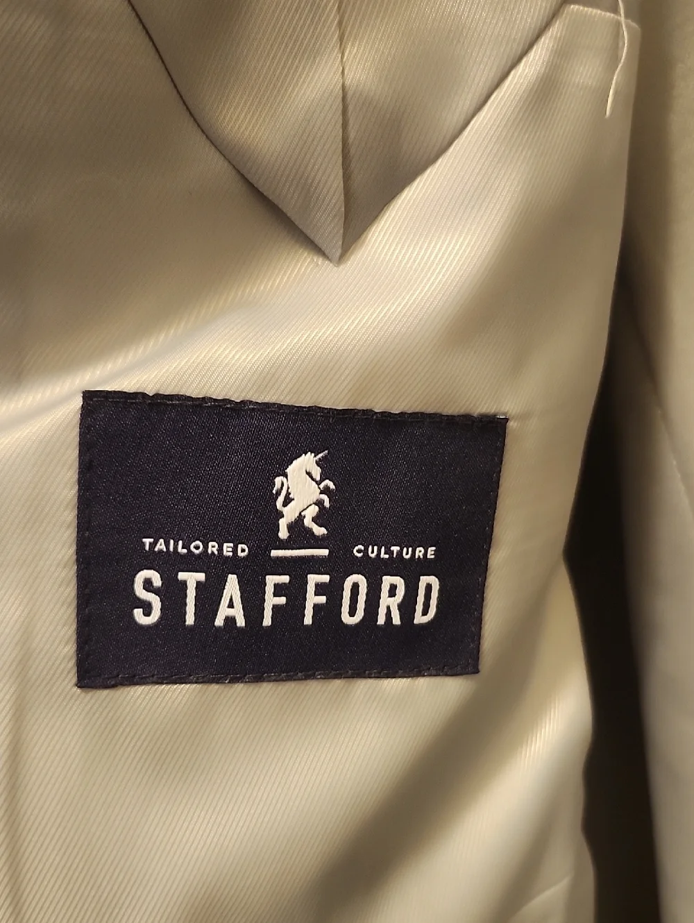 Stafford Sport Coat Blazer Mens Size 50 R Linen Cotton Blend Blue Window Pane